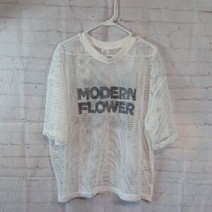True Lieve Limited Edition  Modern Flower 2XL Crop #25 Football Mesh Top